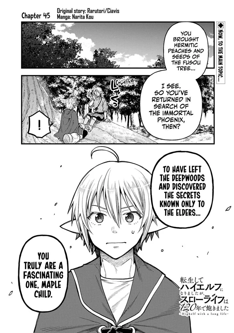 Tensei Shite High Elf ni Narimashitaga, Slow Life wa 120-nen de Akimashita Chapter 45 page 2