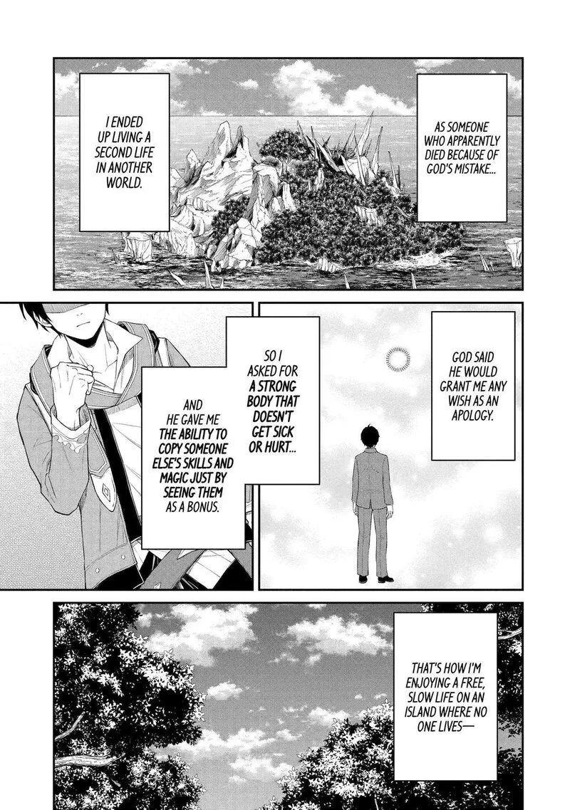 Tenseishitara Saikyou Shutachi ga Sumau Shima deshita. Kono Shima de Slow Life wo Tanoshimimasu Chapter 2 page 1