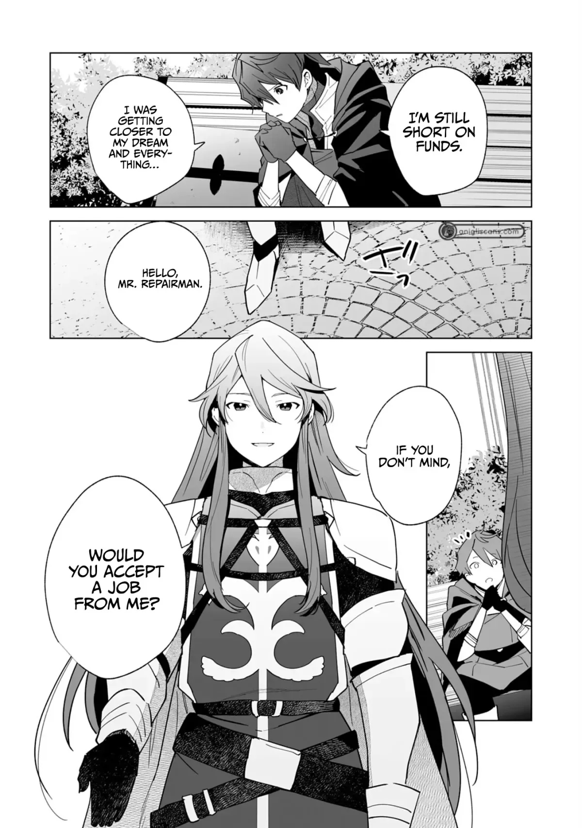The Exiled Former Errand Boy Is Now Known as the Greatest Repairman Through His Extraordinary Skills ~Requests From SSS-Rank Parties and Royalty Keep Coming~ Chapter 1 page 11