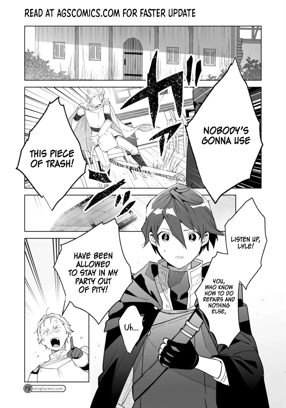 The Exiled Former Errand Boy Is Now Known as the Greatest Repairman Through His Extraordinary Skills ~Requests From SSS-Rank Parties and Royalty Keep Coming~ Chapter 1 page 5