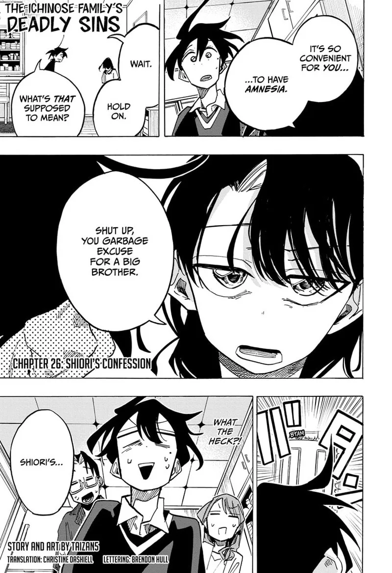The Ichinose Family's Deadly Sins Chapter 26 page 1
