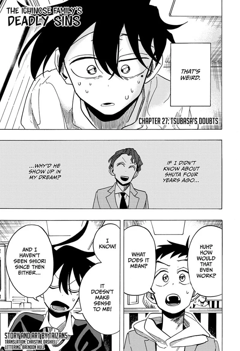 The Ichinose Family's Deadly Sins Chapter 27 page 1