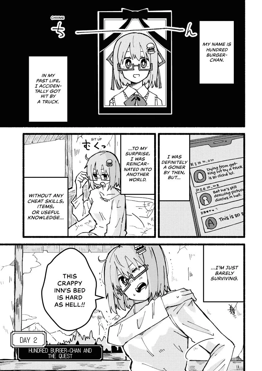 The Isekai Reincarnation Sketchbook of Hundred Burger-chan Chapter 2 page 1