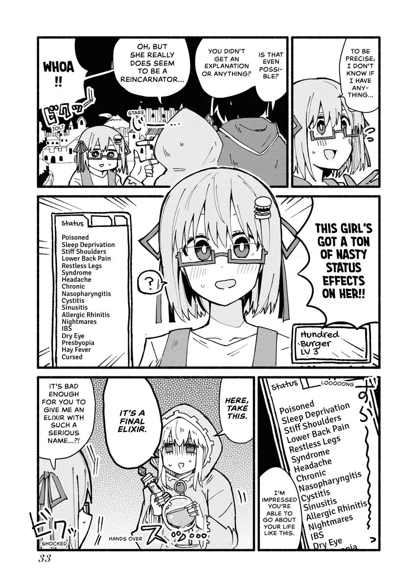The Isekai Reincarnation Sketchbook of Hundred Burger-chan Chapter 3 page 9
