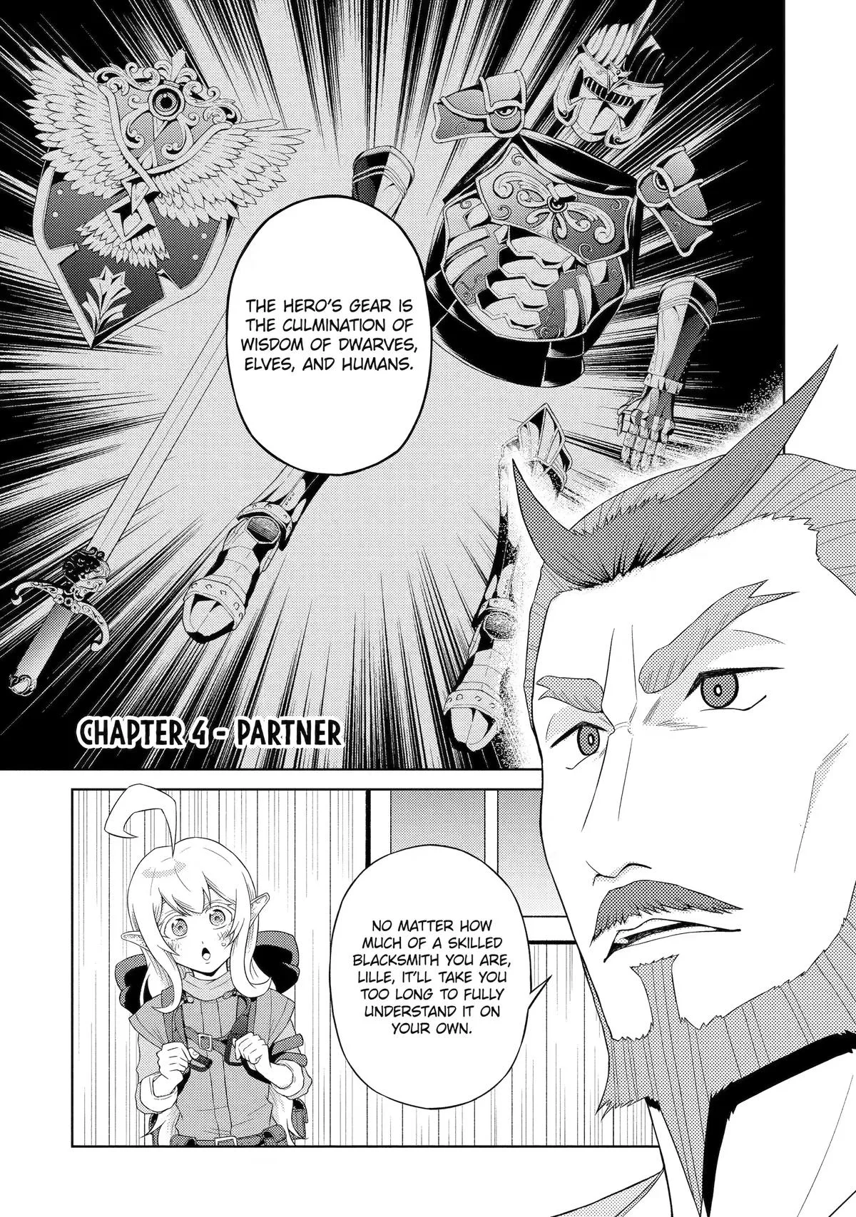 The Journey of the Half-Elf Dwarven Master Blacksmith Chapter 4 page 1
