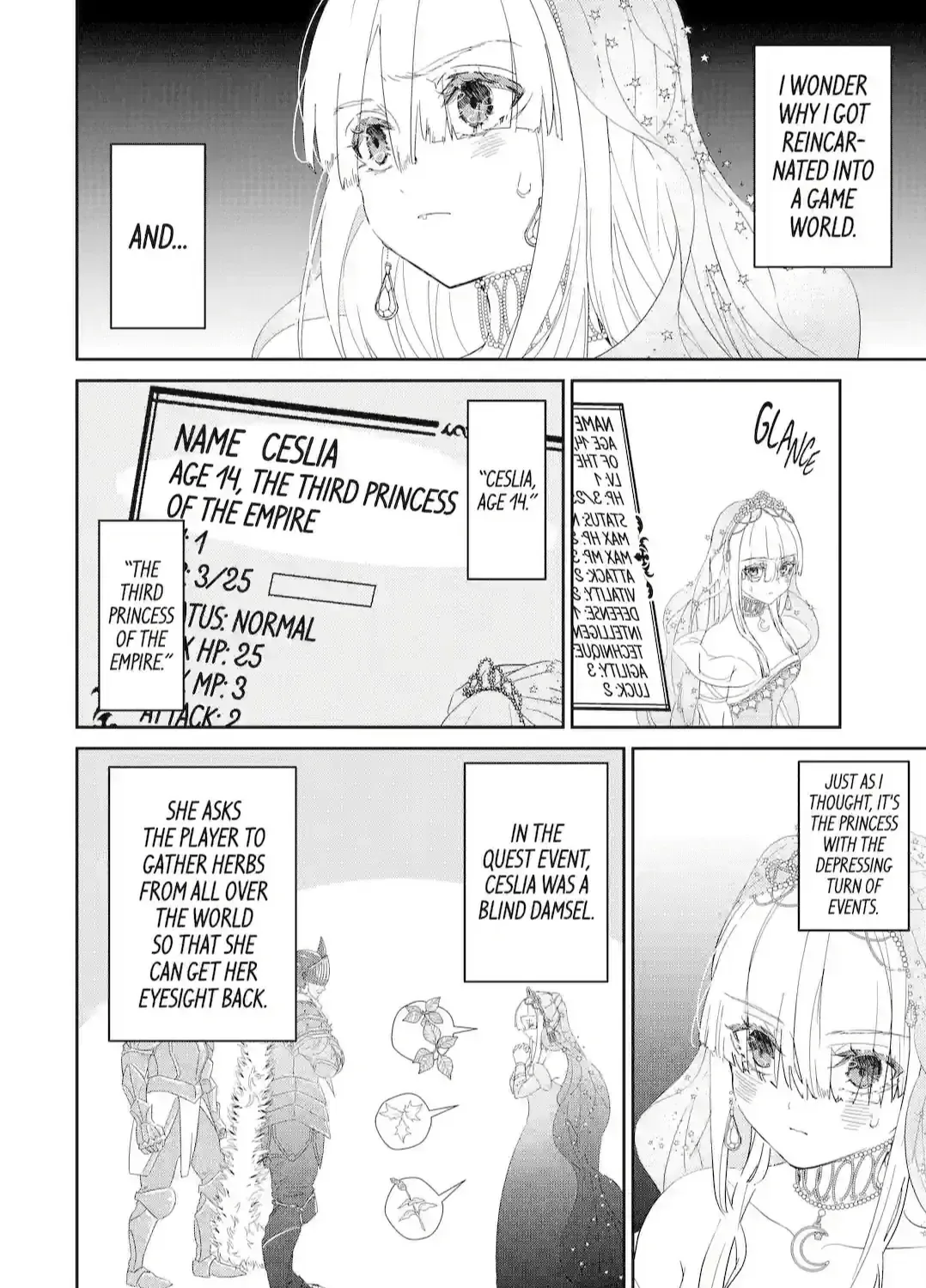 The Newbie Princess Doesn't Want a Game Over! Survive Through the Power of Simping Chapter 0.1 page 40