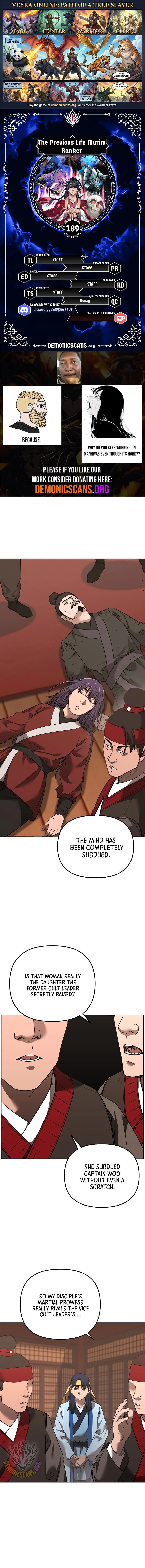 The Previous Life Murim Ranker Chapter 189 page 1