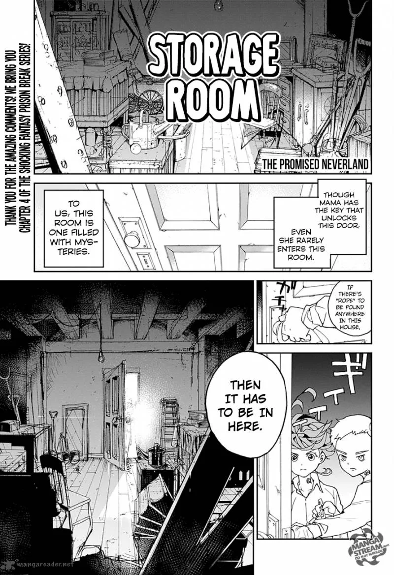 The Promised Neverland Chapter 4 page 1