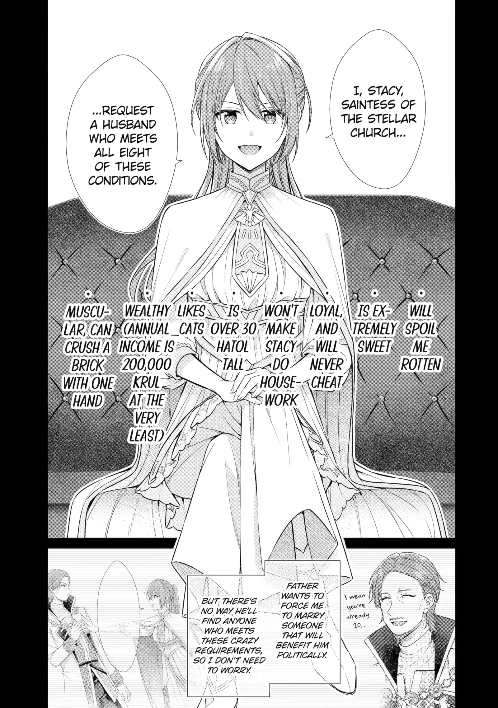 The Saintess Recruited a Doting King Husband Chapter 2.1 page 1