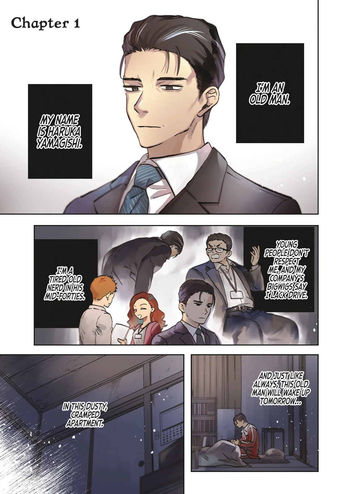 This Alluring Dark Elf Has the Heart of a Middle-Aged Man! Chapter 1 page 1