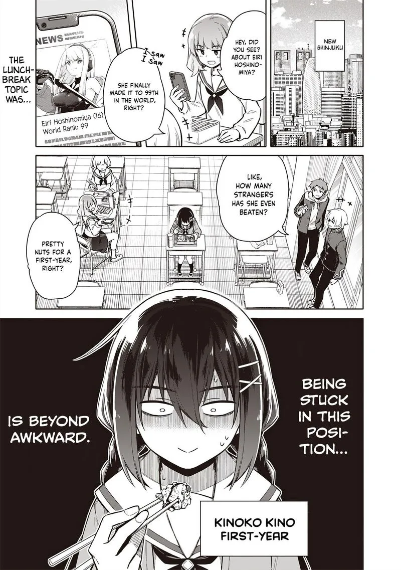 Toukyou KINOKO: Sekai Ranking 1-i no Komyu-ryoku Saijaku JK Chapter 1 page 3