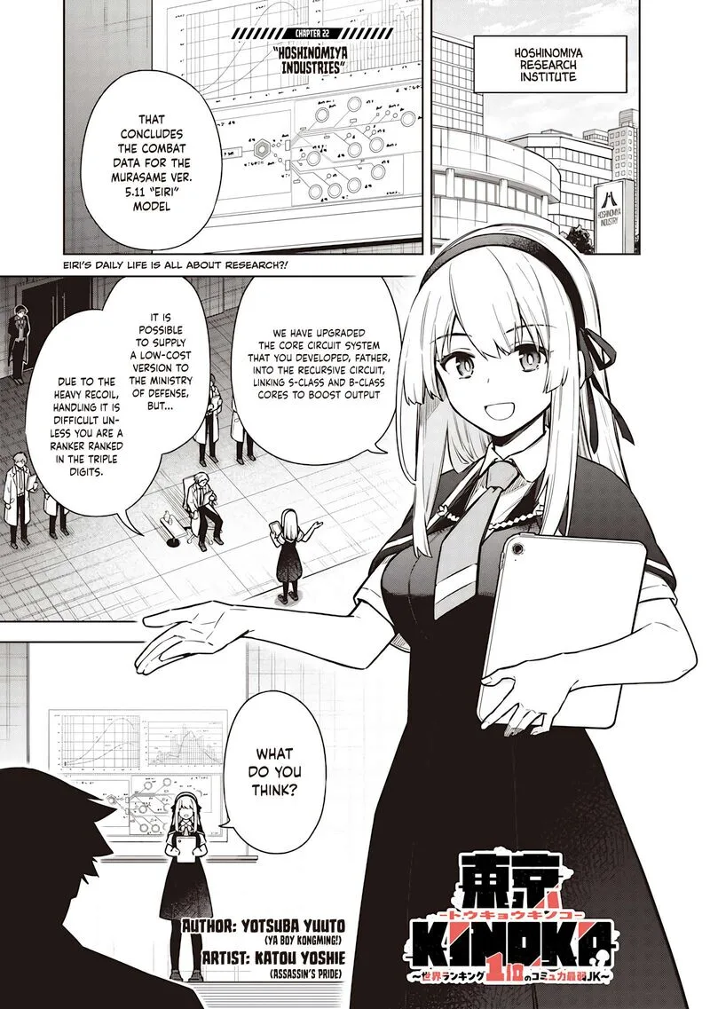 Toukyou KINOKO: Sekai Ranking 1-i no Komyu-ryoku Saijaku JK Chapter 22 page 1