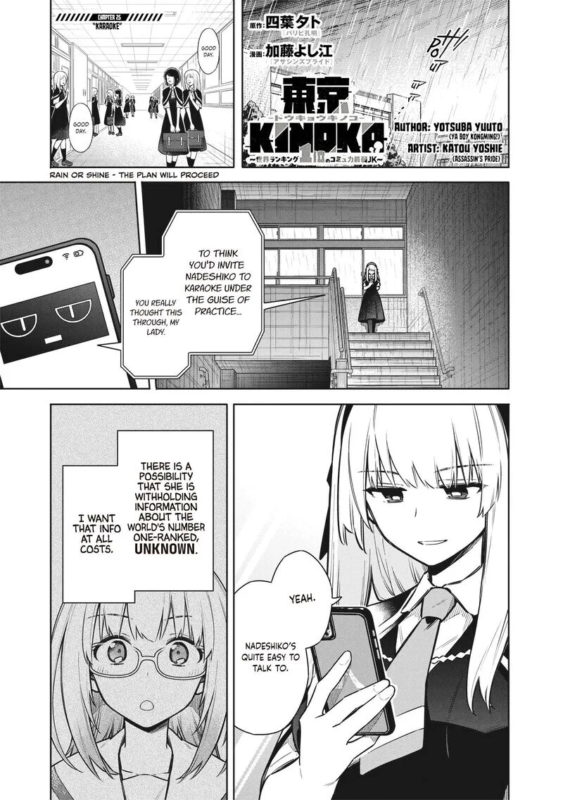 Toukyou KINOKO: Sekai Ranking 1-i no Komyu-ryoku Saijaku JK Chapter 25 page 1
