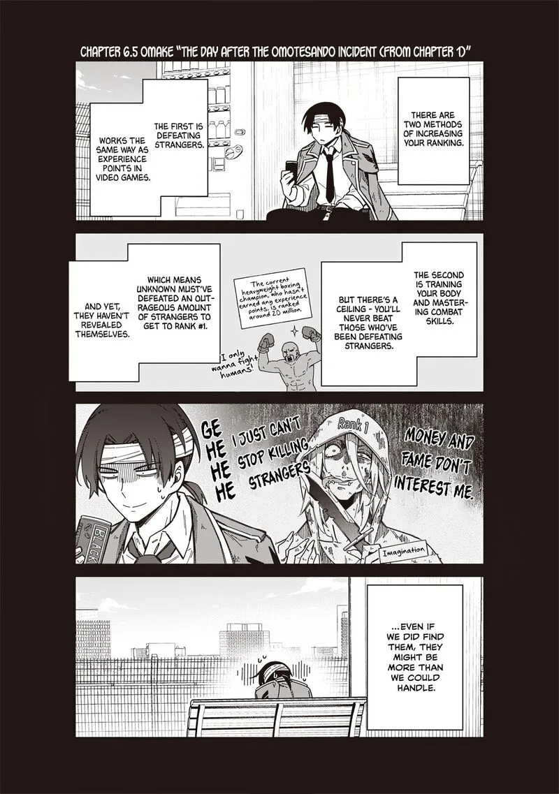 Toukyou KINOKO: Sekai Ranking 1-i no Komyu-ryoku Saijaku JK Chapter 6.5 page 1