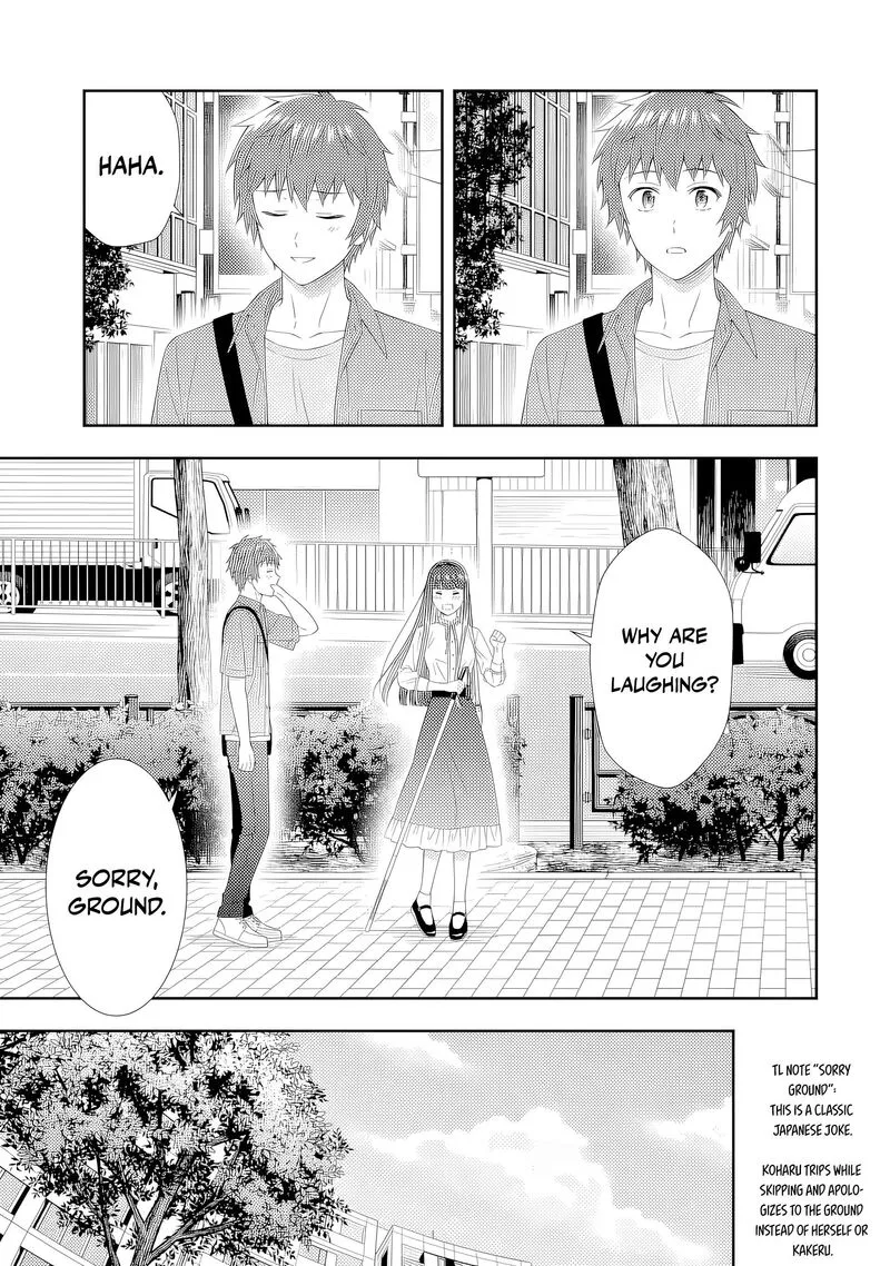 Toumei na Yoru ni Kakeru-kun to, Me ni Mienai Koi wo Shita. Chapter 3 page 55