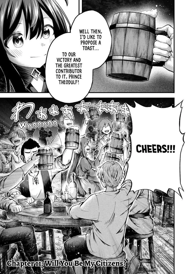 Tsuihou Sareta Tensei Ouji, "Auto Craft" Skill de Ryouchi o Bakusoku de Kaitakushi Saikyou no Mura o Tsukutte Shimau: Saikyou Crafting Skill de Hajimeru, Rakuraku Ryouchi Kaitaku Slow Life Chapter 11 page 1