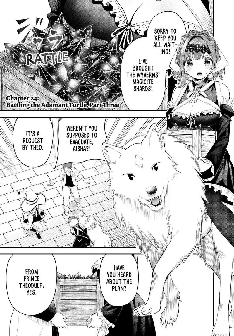 Tsuihou Sareta Tensei Ouji, "Auto Craft" Skill de Ryouchi o Bakusoku de Kaitakushi Saikyou no Mura o Tsukutte Shimau: Saikyou Crafting Skill de Hajimeru, Rakuraku Ryouchi Kaitaku Slow Life Chapter 24 page 1