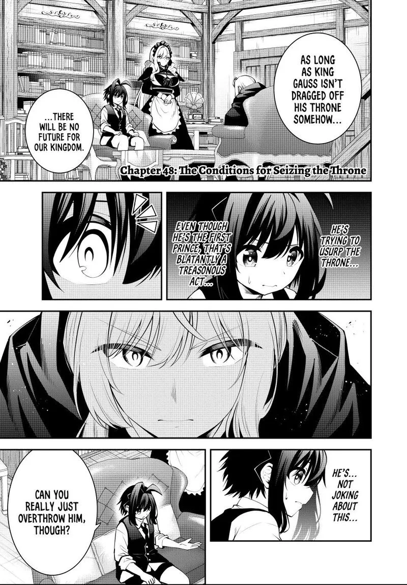 Tsuihou Sareta Tensei Ouji, "Auto Craft" Skill de Ryouchi o Bakusoku de Kaitakushi Saikyou no Mura o Tsukutte Shimau: Saikyou Crafting Skill de Hajimeru, Rakuraku Ryouchi Kaitaku Slow Life Chapter 48 page 1
