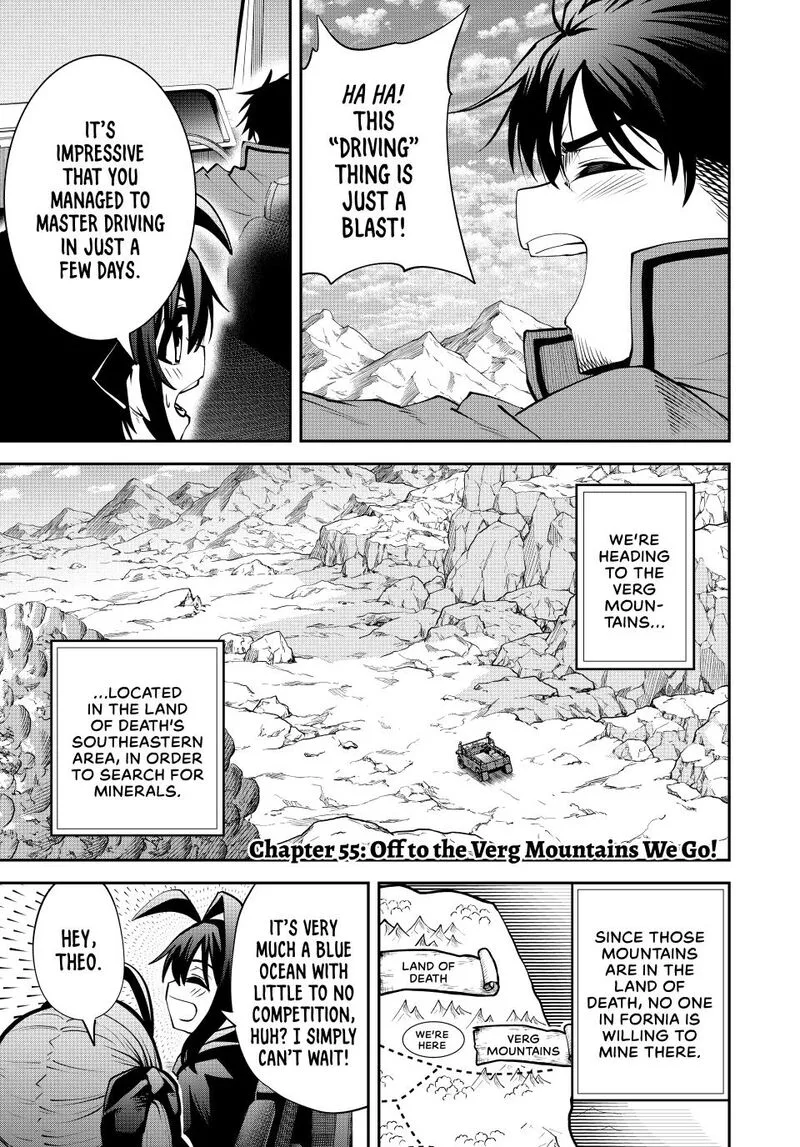 Tsuihou Sareta Tensei Ouji, "Auto Craft" Skill de Ryouchi o Bakusoku de Kaitakushi Saikyou no Mura o Tsukutte Shimau: Saikyou Crafting Skill de Hajimeru, Rakuraku Ryouchi Kaitaku Slow Life Chapter 55 page 1