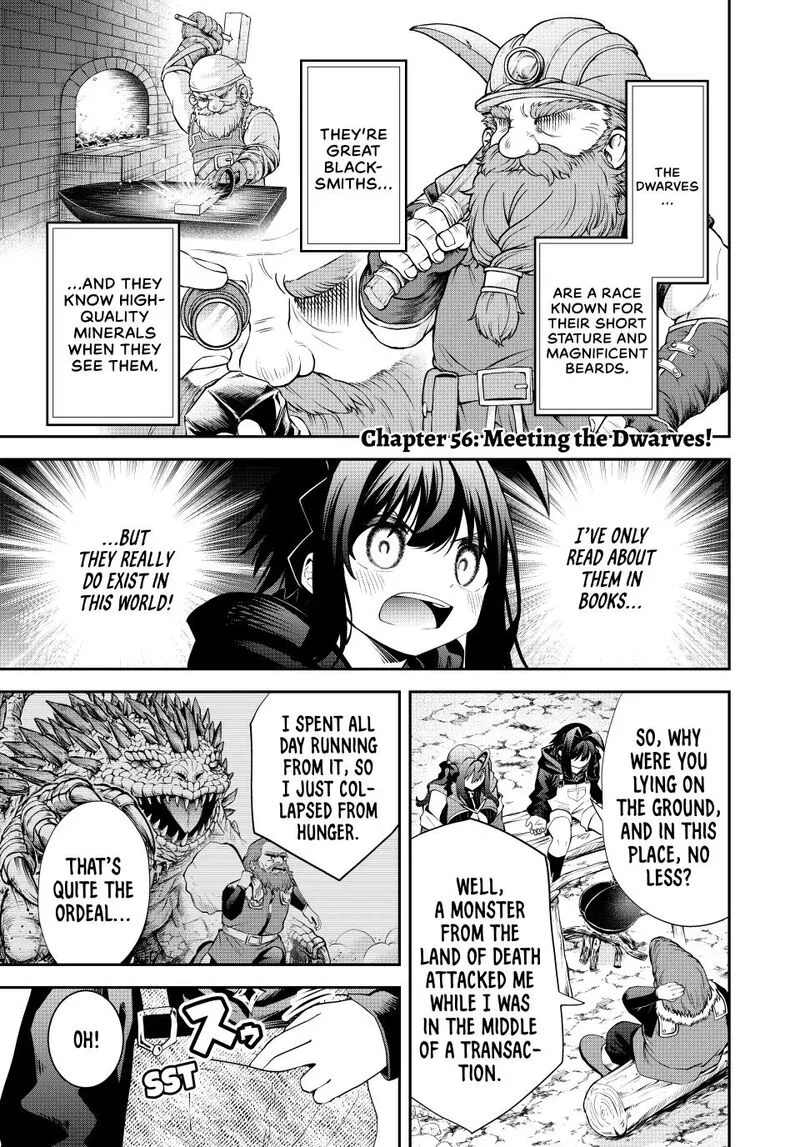Tsuihou Sareta Tensei Ouji, "Auto Craft" Skill de Ryouchi o Bakusoku de Kaitakushi Saikyou no Mura o Tsukutte Shimau: Saikyou Crafting Skill de Hajimeru, Rakuraku Ryouchi Kaitaku Slow Life Chapter 56 page 1