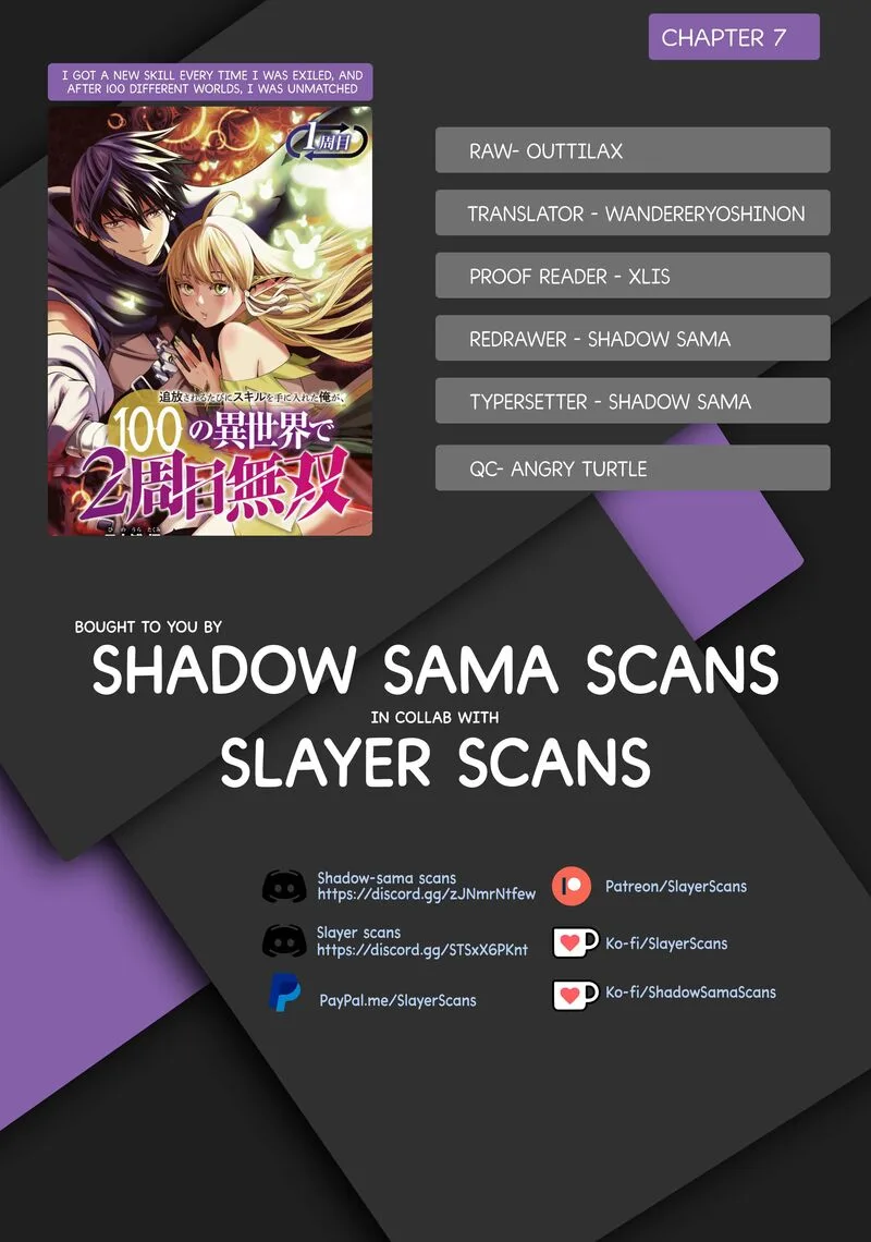 Tsuihousareru Tabi ni Skill wo Te ni Ireta Ore ga, 100 no Isekai de 2-shuume Musou Chapter 7 page 1