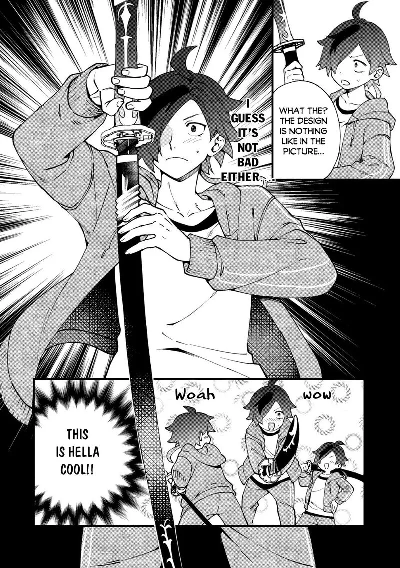 Tsuuhan de Katta Youtou ga Gachi datta: Tameshigiri Shitara Kuukan ga Sakete Isekai ni Tobasareta Ageku, Densetsu no Yuusha da to Kanchigai Sarete Komatteimasu Chapter 1 page 12