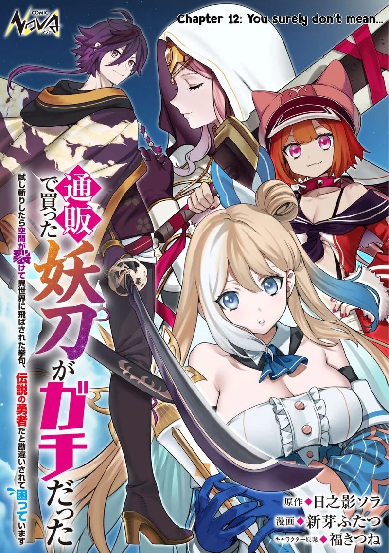 Tsuuhan de Katta Youtou ga Gachi datta: Tameshigiri Shitara Kuukan ga Sakete Isekai ni Tobasareta Ageku, Densetsu no Yuusha da to Kanchigai Sarete Komatteimasu Chapter 12 page 1