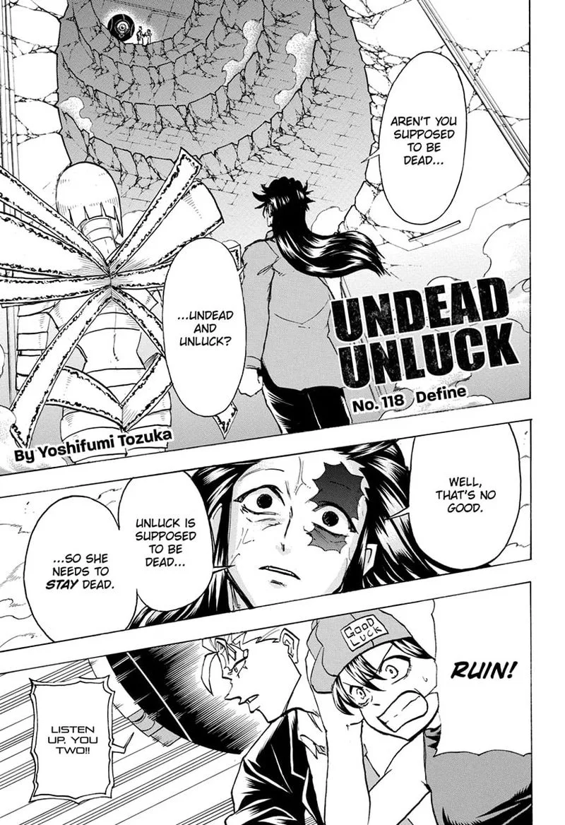 Undead Unluck Chapter 118 page 1