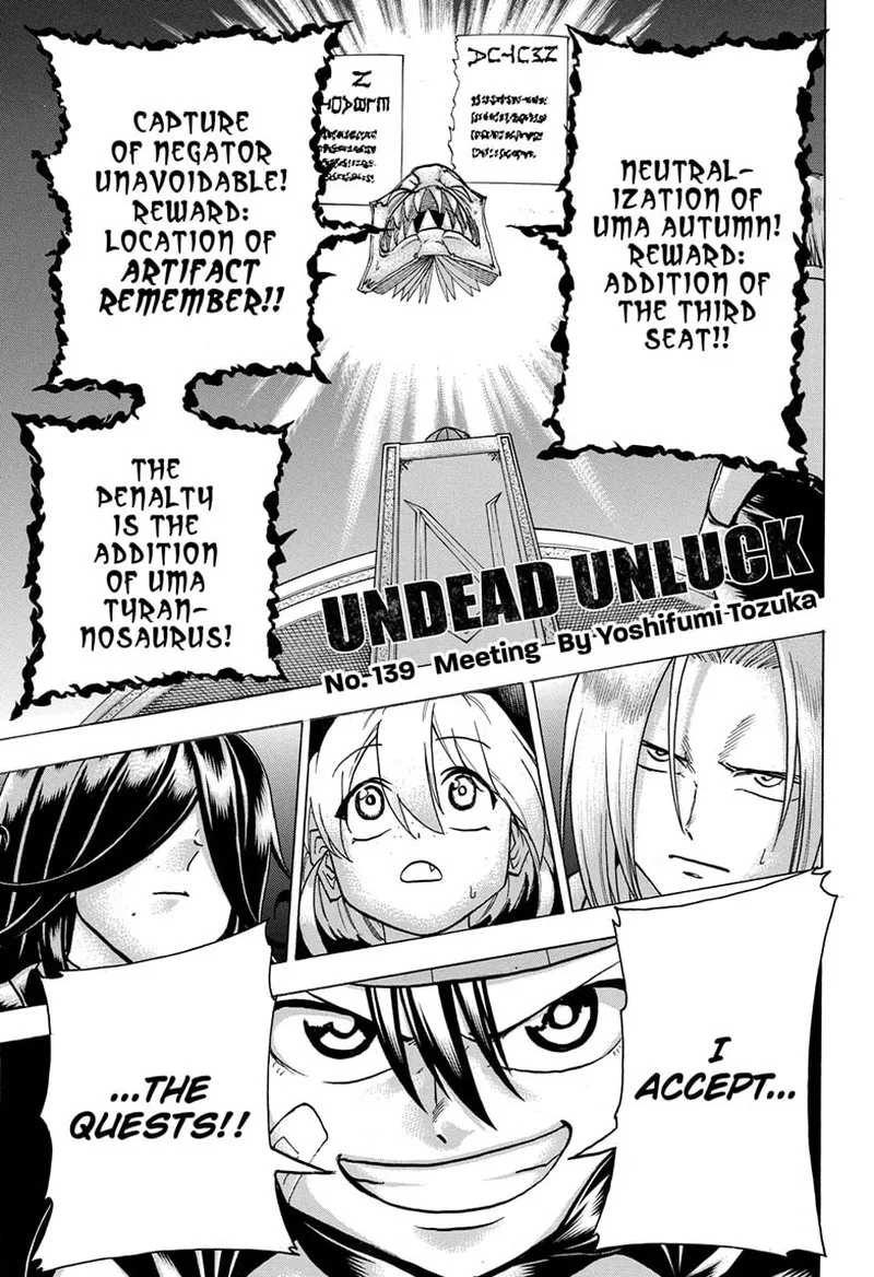 Undead Unluck Chapter 139 page 1