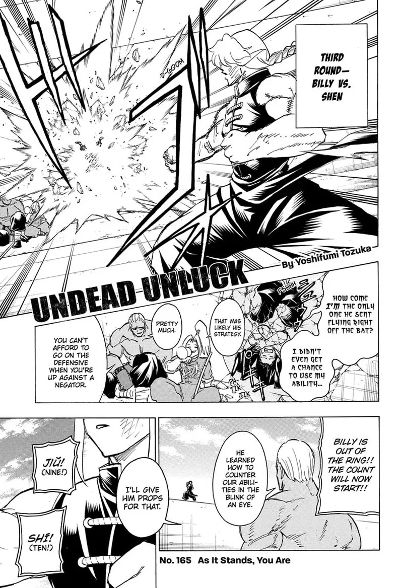 Undead Unluck Chapter 165 page 1
