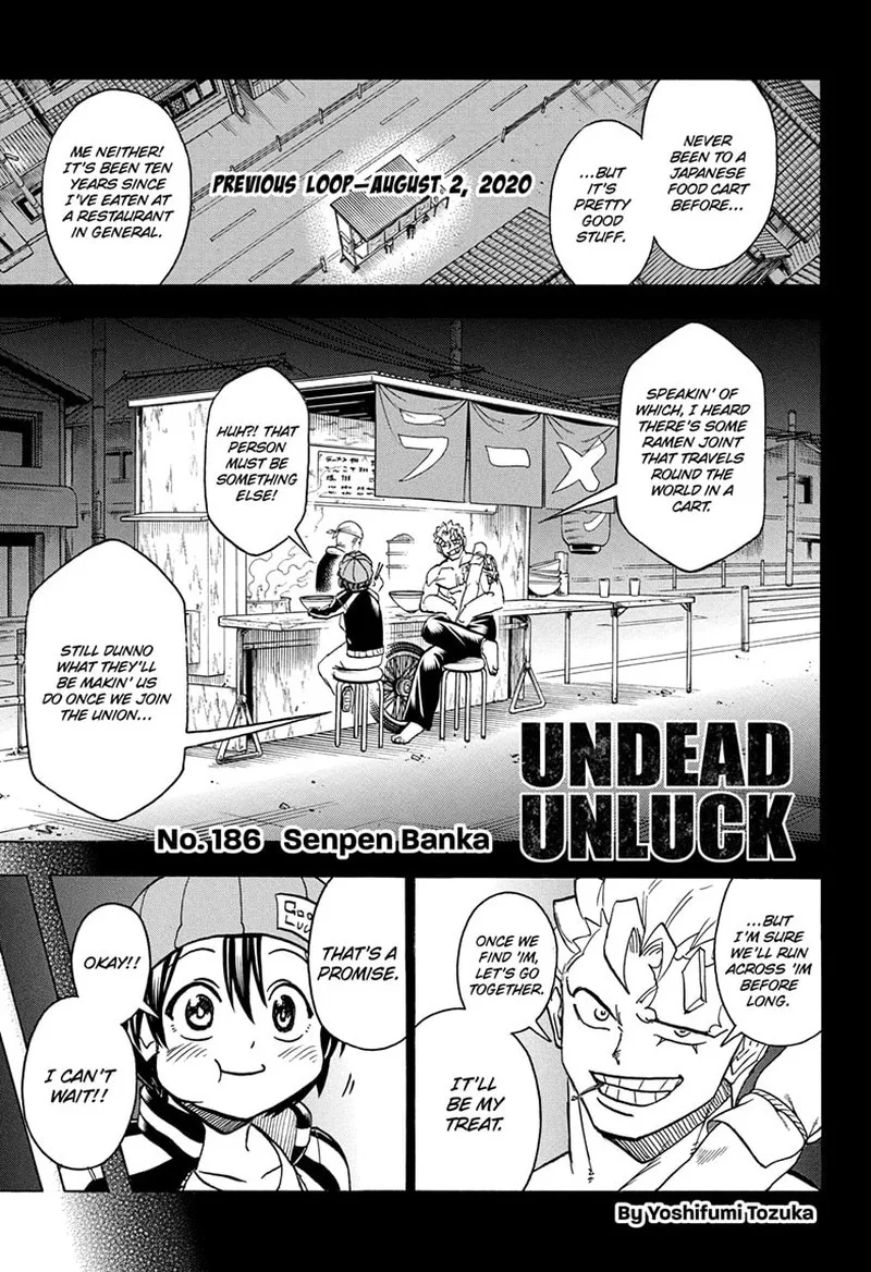 Undead Unluck Chapter 186 page 1