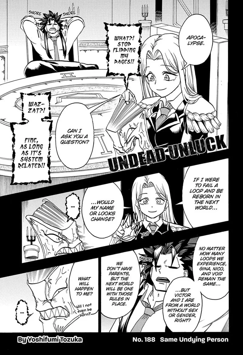 Undead Unluck Chapter 188 page 1