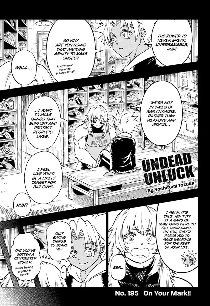 Undead Unluck Chapter 195 page 1