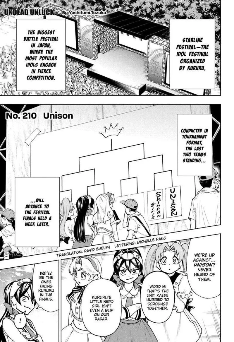Undead Unluck Chapter 210 page 1