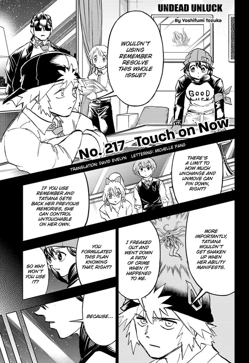 Undead Unluck Chapter 217 page 1