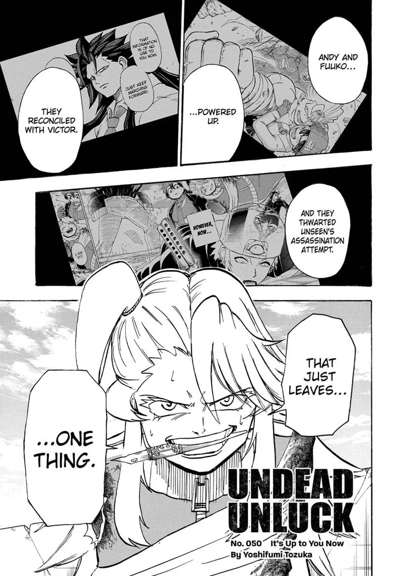Undead Unluck Chapter 50 page 1