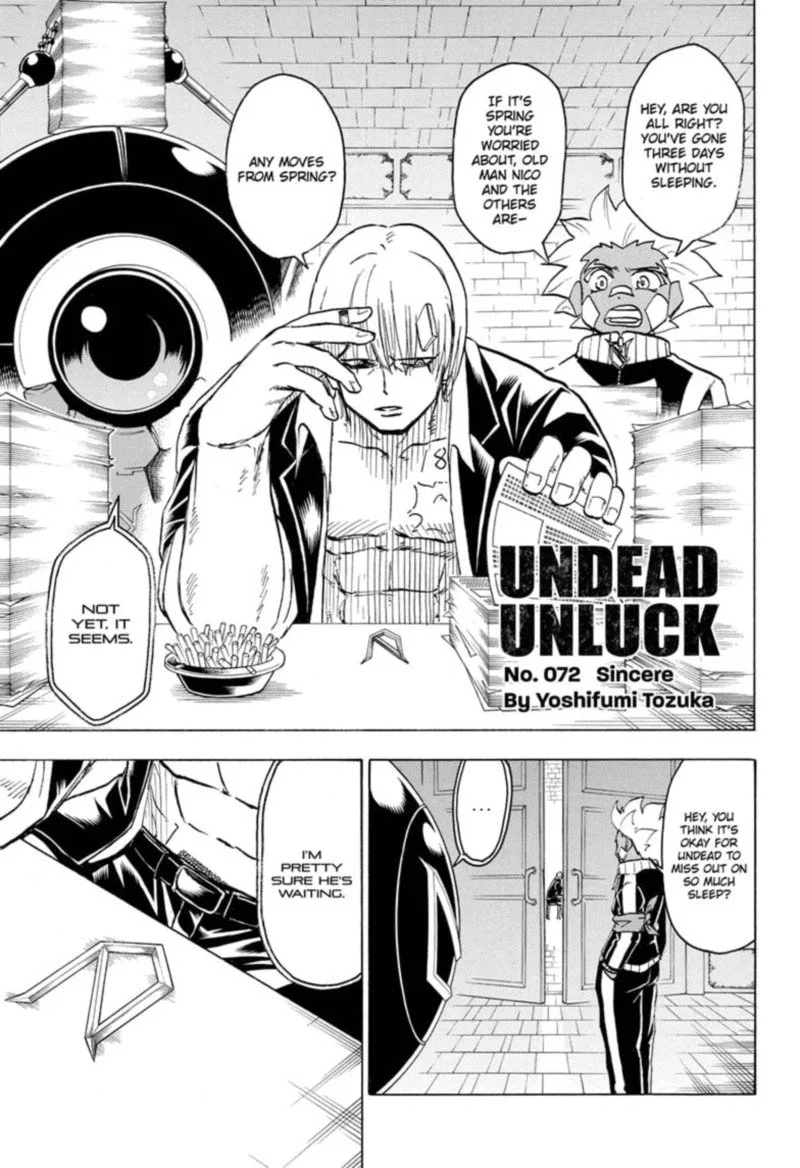 Undead Unluck Chapter 72 page 1