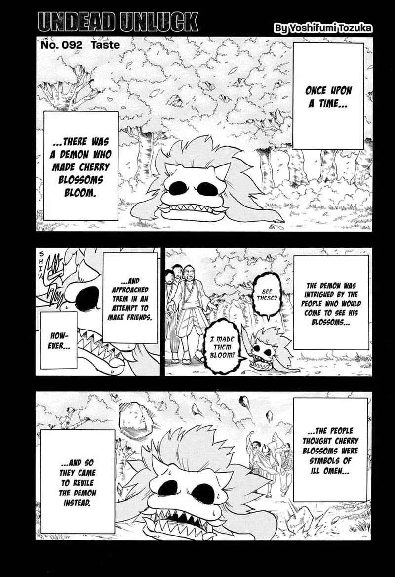 Undead Unluck Chapter 92 page 1