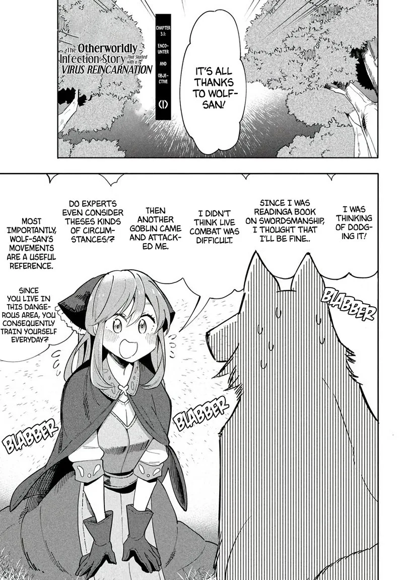Virus Tensei kara Hajimaru Isekai Kansen Monogatari Chapter 3.1 page 1