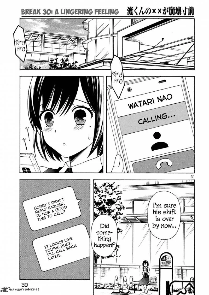 Watari-kun no xx ga Houkai Sunzen Chapter 33 page 30