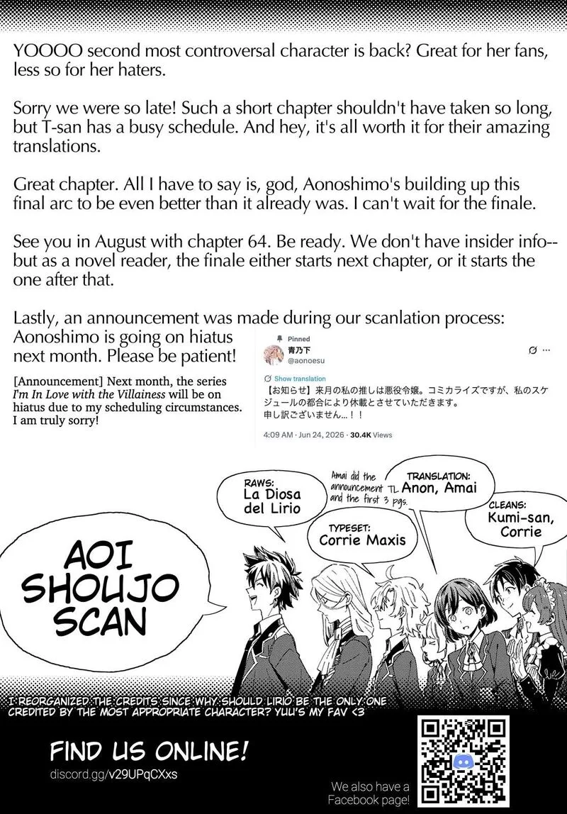 Watashi no Oshi wa Akuyaku Reijou. Chapter 63 page 25