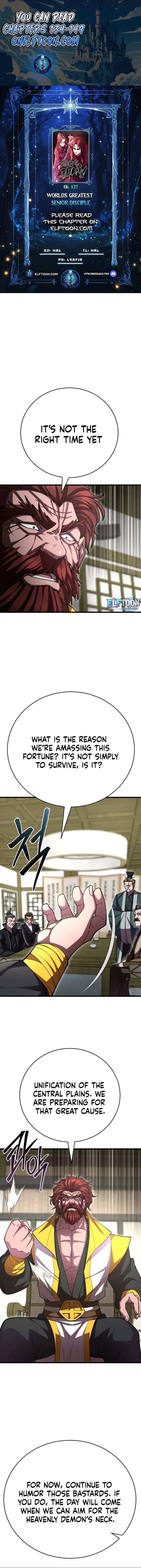 World’s Greatest Senior Disciple Chapter 137 page 1