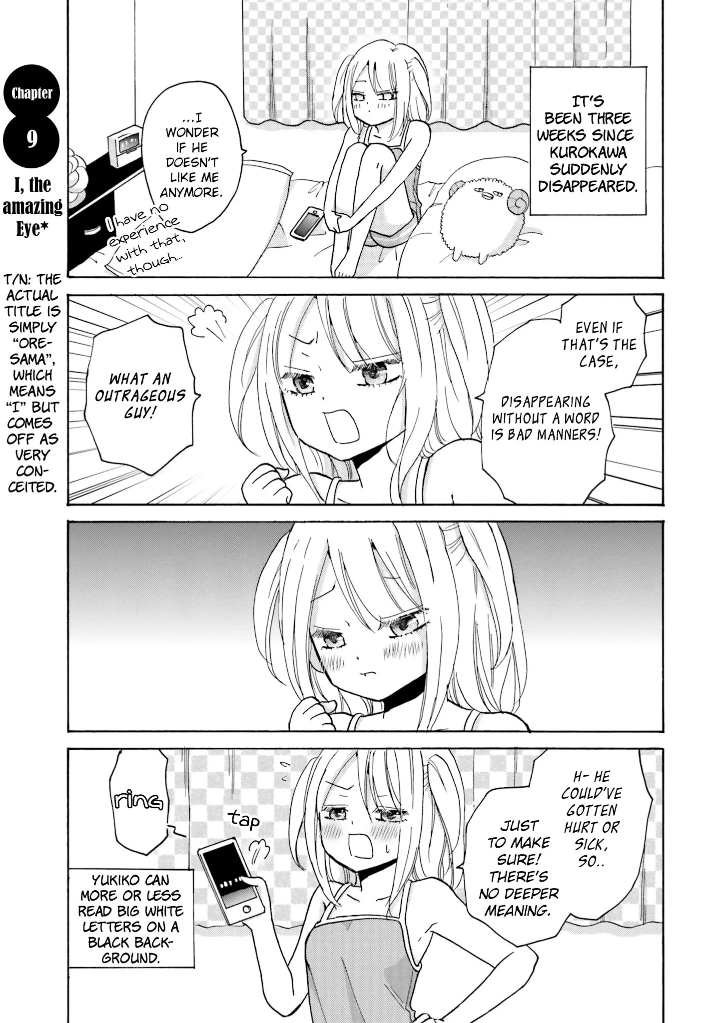 Yankee-kun to Hakujou Gaaru Chapter 9 page 1