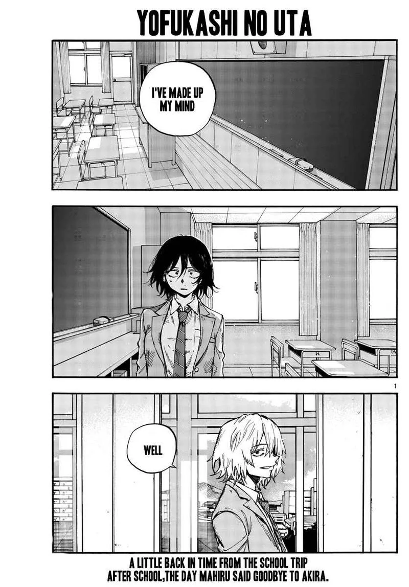 Yofukashi no Uta Chapter 144 page 1