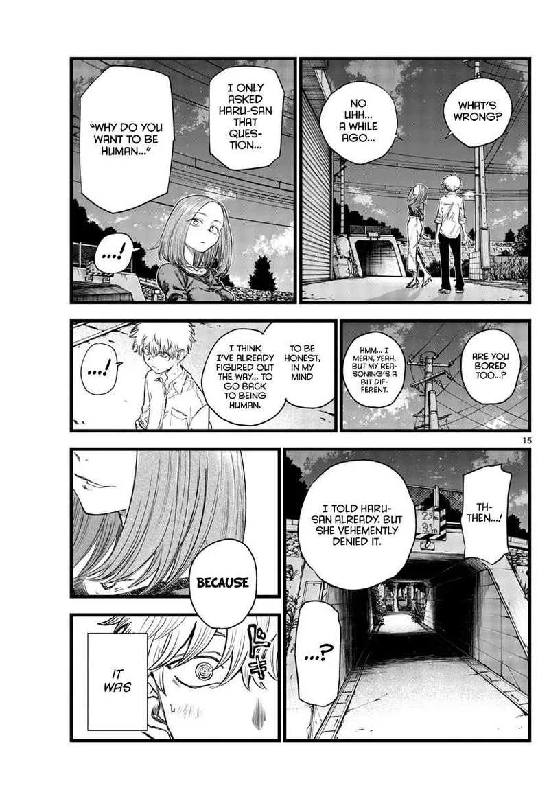 Yofukashi no Uta Chapter 146 page 15