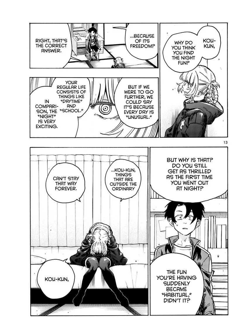 Yofukashi no Uta Chapter 42 page 13