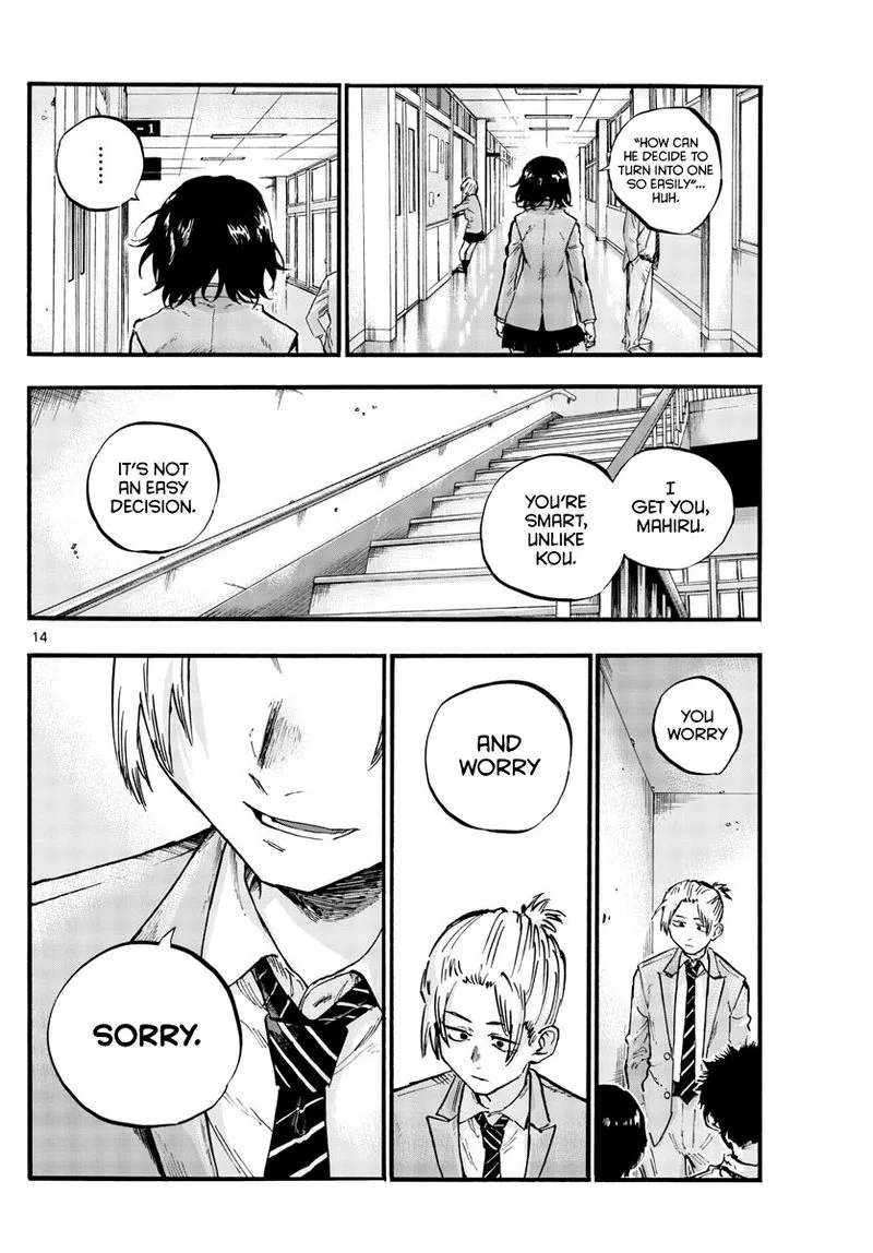 Yofukashi no Uta Chapter 50 page 14