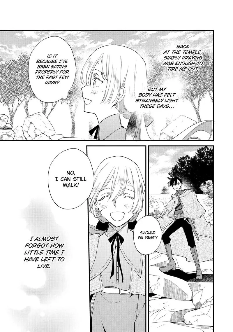 Yomei Wazuka Dakara to Tsuihou Sareta Seijo desu ga, Junrei no Tabi ni Detara Chou Kenkou ni Narimashita Chapter 5 page 15