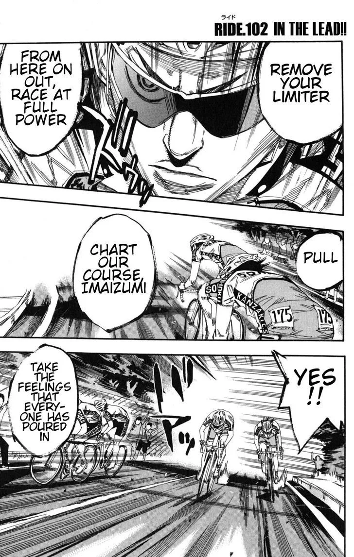 Yowamushi Pedal Chapter 102 page 1