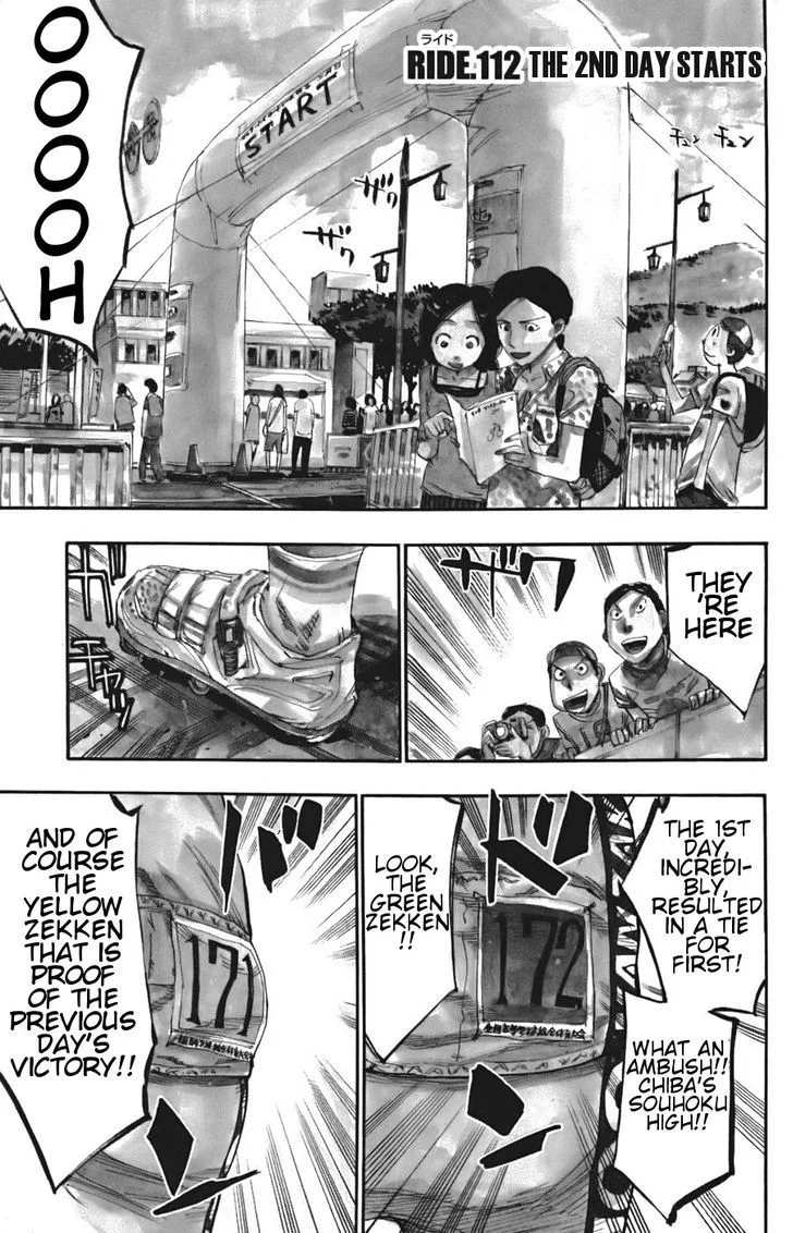 Yowamushi Pedal Chapter 112 page 1